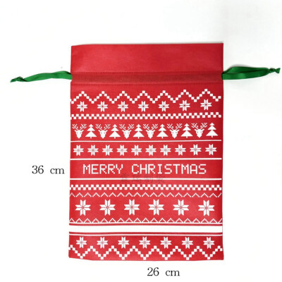 

Christmas Gift Bag Drawstring Cute Portable Storage Candy Bag Packaging Non-woven Bags