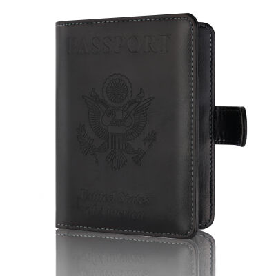 

PU Leather Buckle Passport Anti-Magnetic Storage Bag Passport Holder Wallet Fashion Travel Storage Bag