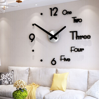 

Modern DIY Big Number 3D Wall Clock Modern Design 3D Wall Sticker Home Decoration