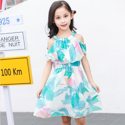 

Summer Kid Girl Clothes Kids Dresses For Girls Print Dress Girl Party Dress Children Girl Strapless Princess Dress