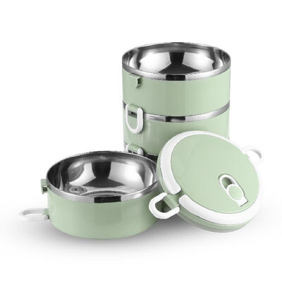 

0530 Portable Four Layer Stainless Steel Insulated Bento Lunch Box Leak Proof Lunch Box Stackable Lunch Box with Lid Four-Tier