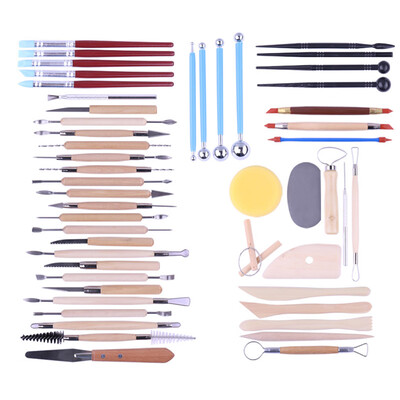 

51pcs Ceramic Clay Tools Set Modeling Pottery Clay Sculpting Tools Kits Pottery Carving Supplies
