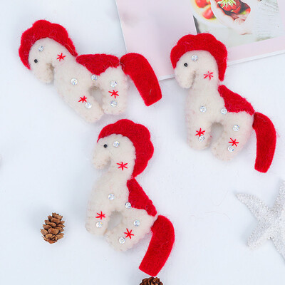 

Tailored 3PCS HandmadeFeltPony Christmas Accessories Christmas Decorations