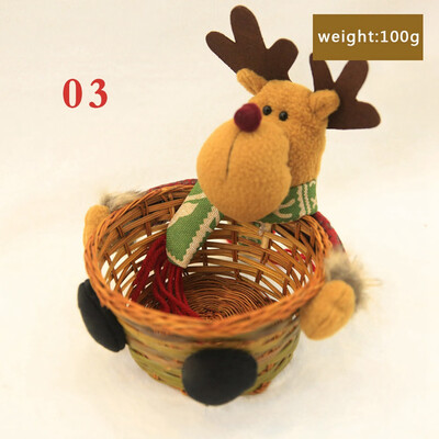 

Merry Christmas Candy Storage Basket Xmas Decoration Santa Claus Storage Basket