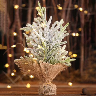 

Linen PE Christmas Xmas Small Tree Craft Bar Counter Table Top Ornament Decor