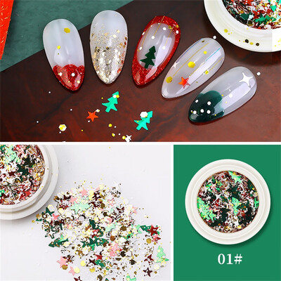 

Gobestart Nail Polish Christmas Nail Glitter Snowflake Glitter Diy Nail Decoration Patch