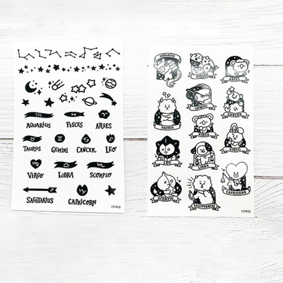 

1PC KPOP BTS Bangtan Boys Waterproof Removable Temporary Tattoo Stickers DIY