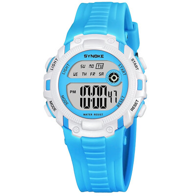 

SYNOKE Sport Children Wrist Watches LED Digital Stopwatch Alarm Luminous Water Resistant Girl Boy Watch