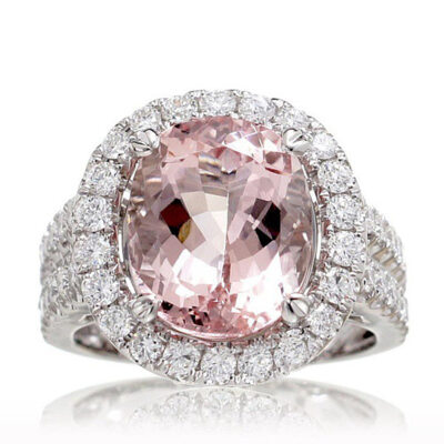 

Pink Cubic Zircon Crystal Fashion Engagement Ring Wedding Bridal Jewelry Ring For Women