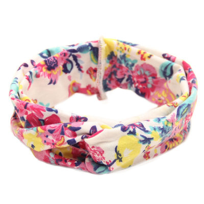 

Baby Knot Headwear Floral Print Headdress Girls Headwrap Headband Baby Hair Accessories