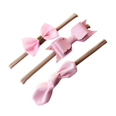 

Fashion Children Hair Band Nylon Bow Children Hair Band Rabbit Ears Hair Accessories Suit Matching