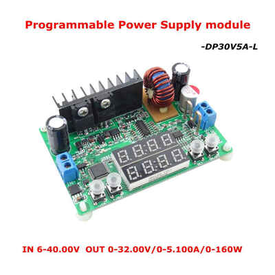 

DP30V5A- Constant Current Voltage Step-down Programmable Power Supply Buck Module Voltage Converter LED Display Controller