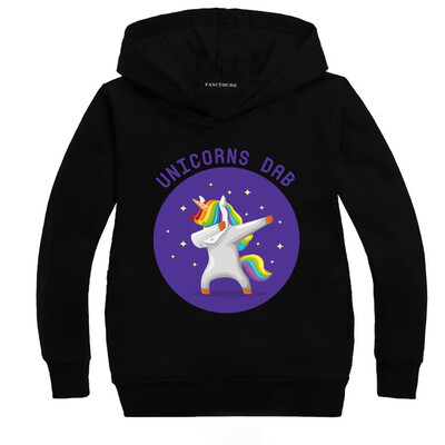 

lucasy Unicorns Hoodie UNICORNS DAB Print Unisex Ugly Tops Causal Long Sleeve Blouses