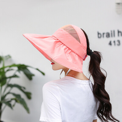 

Hat Female Summer Sun Cap Korean version sunshade cap UV-proof foldable outdoor sunscreen big beach cap