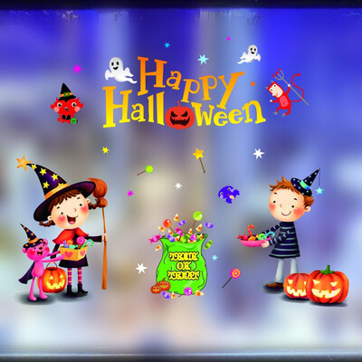 

3D DIY PVC Wall Stickers 2018 Halloween Decoration Wall Decals Vintage Post Removable Sticker Furniture Stickers Decoration