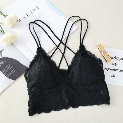 

Women Thin Lace Decoration Sexy Fashion Casual Gathered Wrap Chest Tube Top Ladies Bra Vest Underwear