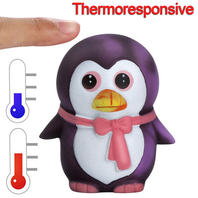 

〖Follure〗Thermal Heat Induction Temperature Color Change Squishies Penguin Slow Rising