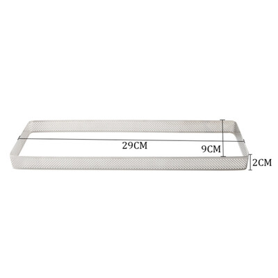 

Square Cake Mold Stainless Steel Mousse Cake Pizza Dessert Egg Tart Ring Breathable Pastry Baking Ring With Holes