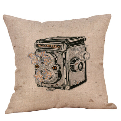 

〖Follure〗Vintage Camera Pillow Case Sofa Throw Waist Cushion Cover Home Decor Grand