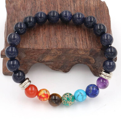 

Chakra Bracelet Natural Stone Beads Energy Bracelets Bangles Essential Oil Diffuser Jewelry For Women Men