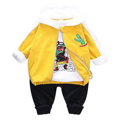 

Autumn Baby Boy Girl Cute Long Sleeve Cartoon Print T-shirt Hoodie Dinosaur Sweatshirt Trousers Casual Outfits