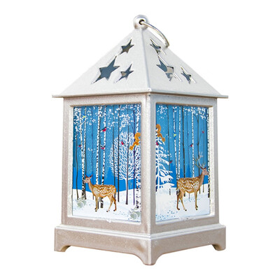 

Retro Christmas Table Lamp Decorations for Home LED Lantern Christmas Hanging Tree Decoration Battery Powered Lighting