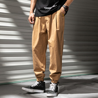 

Tailored Mens Casual Fashion Hallen Loose Pure Color Outdoors Sports Overalls Long Pants
