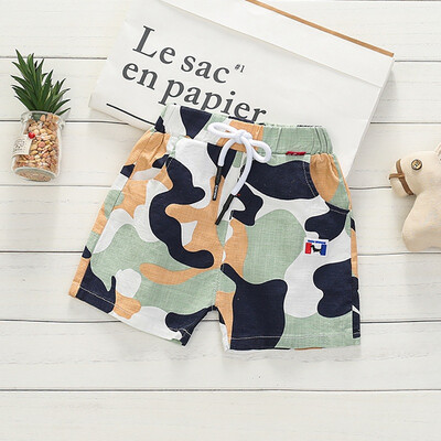 

Summer Children Boys Print Short Pants Trousers Kids Knee Length Casual Cotton Shorts for Boy