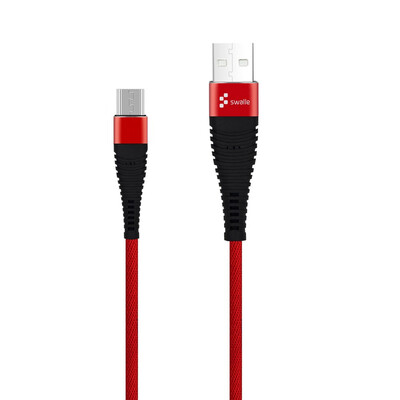 

Swalle 2A Micro USB cable braided wire fast charging data charger cable for Iphone Huawei Samsung S6 S7 Edge millet MP3 micro USB