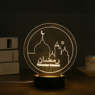 

〖Follure〗Muslim Ramadan 3D Night Light Table Desk Lamp Light USB Bedroom Child