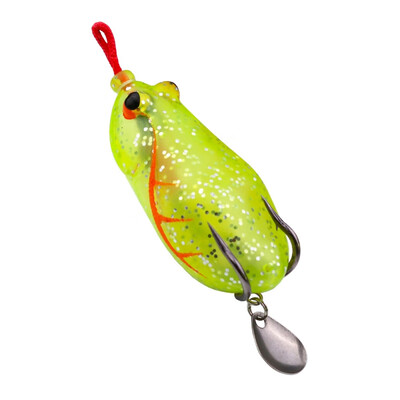 

55cm 10g Topwater Soft Fishing Lure Frogs Whopper Plopper Artificial Fishing Bait Sequin With Double Treble Hooks Pike Tackle