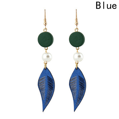 

Pendant Earrings New Creative Earrings Bohemian Leaf Shape Pendant Earrings Women Fashion Jewelry