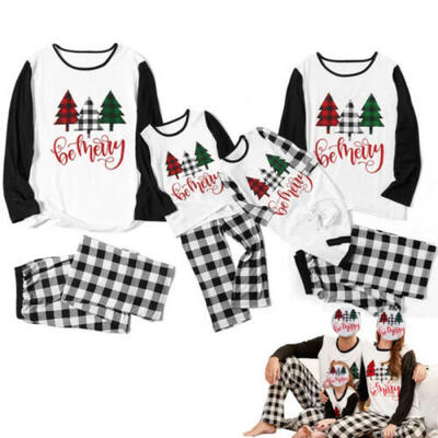 

Family Matching Christmas Pajamas Set Women Baby Kids Sleepwear Nightwear Suit