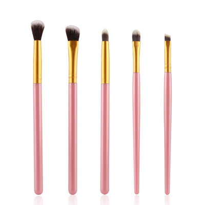 

5 Pcs New Aluminum Brushes Eyeshadow Lip Eyeliner Brush Make Up Tool Cosmetic