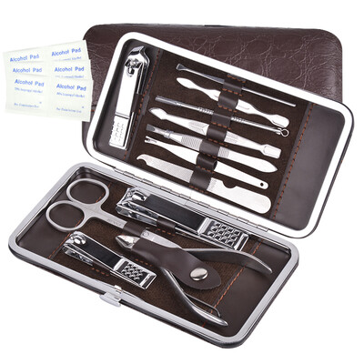 

Beauty skin stainless steel pedicure knife set 12 sets MF8711 manicure nail clippers nail clippers paronychia nails rubbing feet to dead skin home adult nail tools