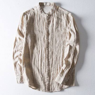 

Toponeto Mens Casual Ethnic Style Solid Color Long Sleeve Shirt Blouse Tops
