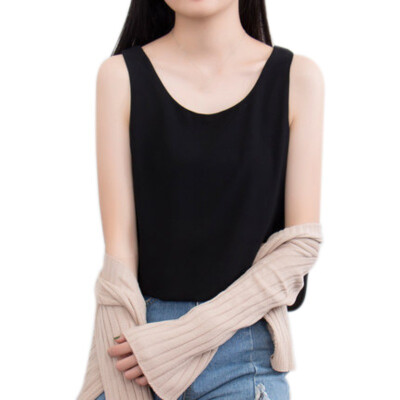 

Fashion Sexy V-Neck Backless Womens Tops And Blouses Korean Sleeveless Chiffon Shirts Solid Basic Summer Tees Wild Blouse Female