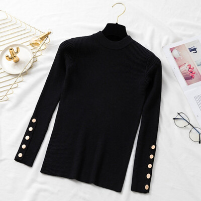 

Women Basic Knitted Sweaters Solid Color Long Sleeve Korean Style Sweet Pullover Affordable Personality Fashion Comfortable