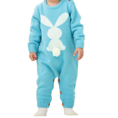 

Baby Rompers Sets Newborn Rabbit Baby Jumpsuit Overall Long Sleevele Baby Boys Clothes Autumn Knitted Girls Baby Casual Clothes