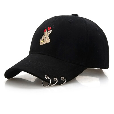 

Fashion Female Couple Love Gesture Finger Hoop Baseball Cap Ring Hip Hop Cap
