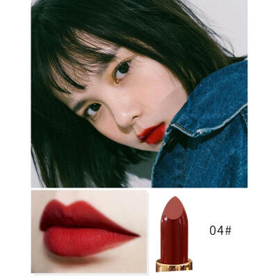 

Small Gold Tube Lipstick Waterproof 24Hours Not Fade Non-stick Cup Colorfast Matte Velvet Lipstick
