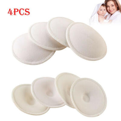 

4x Feeding Washable Reusable Breast Nursing Pads Cotton Absorbent Breastfeeding