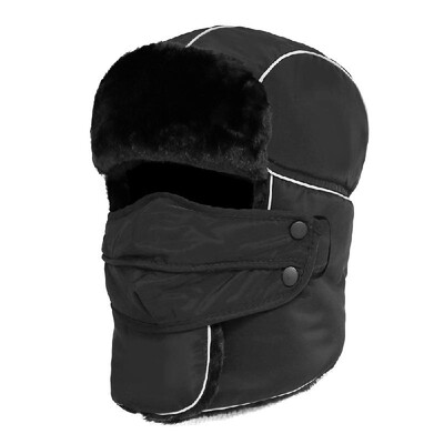 

Men Women Winter Thermal Hat Ushanka Trapper Trooper Hats Waterproof Windproof Hat with Earflaps Face Mask
