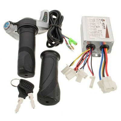 

24V 500W DC Motor Brush Speed Controller & Electric Bike Throttle Grips SetKit
