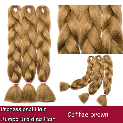 

24 Inches Braiding Hair Ombre for crochet Hair Weave with Synthetic&Twist Braiding Hair Extensions Dark black 100gpc