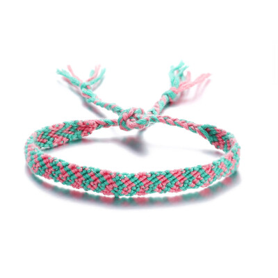 

1Pc Vintage Multicolor Bohemian Woven Cotton Handmade Bracelet Anklet For Women Men Rattan Friendship Bestfriend Bracelet Charms