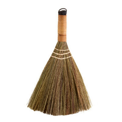 

Short Handle Broom Handmade Grass Silk Soft Broom Portable Floor Broom Household Hair Cleaning Tool