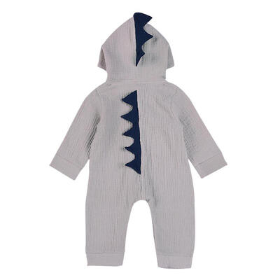 

Spring Autumn Winter Newborn Baby Boys Girls Romper Cute Dinosaur Long Sleeve Warm Clothes Hooded Jumpsuit