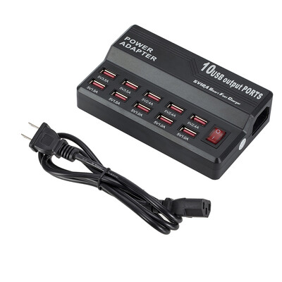 

US Plug 12A 12 Port USB Cable Charger HUB Speed Smart Charging Adapter Multi USB Charging Station