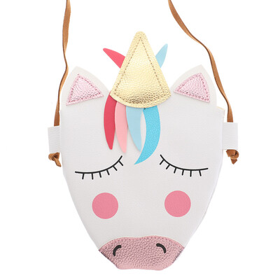 

Lovely Baby Girl Leather Unicorn Shoulder Bag Kids Crossbody Purse Children Shoulder Bag Wallet Key Coin Candy Bag
